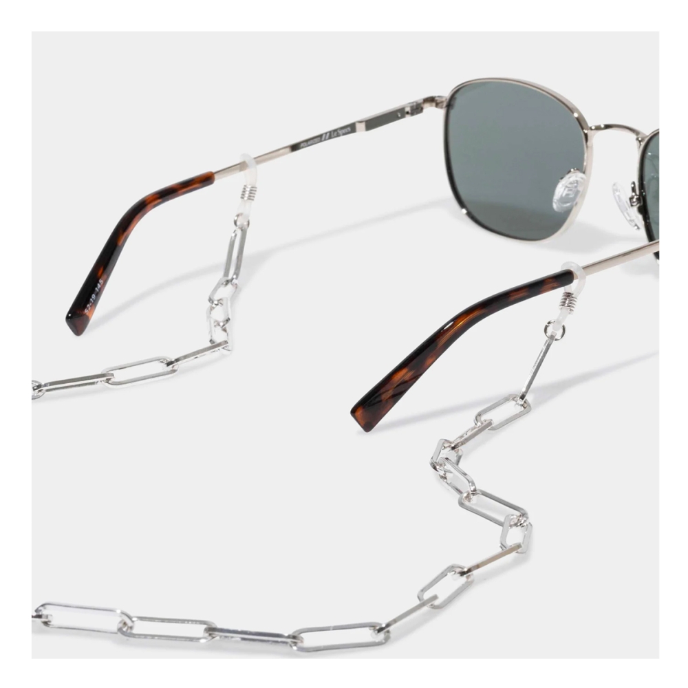 Le Specs Bold Link Neck Chain Silve. Sunglasses